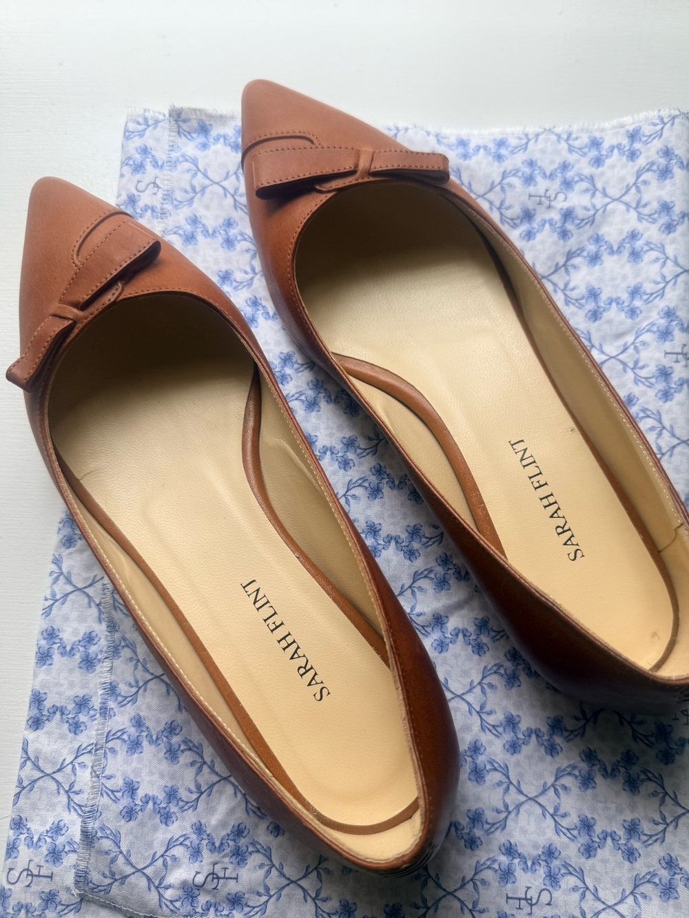 NEW Sarah Flint Natalie Flat Saddle Vachetta 37 IT (6.5 / 7)